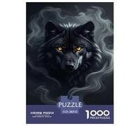 Lobo Puzzles Imposible,desafío for Adults Animaleses Juego EduGatoivo 1000 Piezas Obra De Arte De Juego De para Adultos, Regalos A Partir De 14 Años 52x38cm/1000pcs