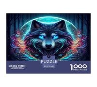 Lobo Puzzles Imposible,desafío for Adults Juego EduGatoivo 1000 Piezas Obra De Arte De Juego De para Adultos, Regalos A Partir De 14 Años 70x50cm/1000pcs
