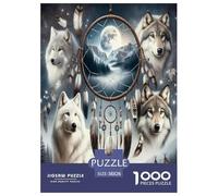 Lobo Puzzles Imposible,desafío for Adults Juego EduGatoivo 1000 Piezas Obra De Arte De Juego De para Adultos, Regalos A Partir De 14 Años 38x26cm/1000pcs