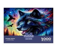 Lobo Puzzles Imposible,desafío for Adults Juego EduGatoivo 1000 Piezas Obra De Arte De Juego De para Adultos, Regalos A Partir De 14 Años 52x38cm/1000pcs