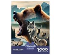 Lobo Puzzles Imposible,desafío for Adults Juego EduGatoivo 1000 Piezas Obra De Arte De Juego De para Adultos Y Niños 70x50cm/1000pcs