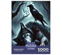 Lobo Puzzles Imposible,desafío for Adults Juego EduGatoivo 1000 Piezas Obra De Arte De Juego De para Adultos Y Niños 38x26cm/1000pcs