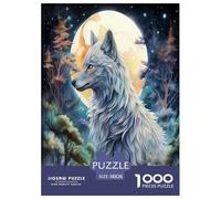 Lobo Puzzles Imposible,desafío for Adults Juego EduGatoivo 1000 Piezas Obra De Arte De Juego De para Adultos, Regalos A Partir De 14 Años 38x26cm/1000pcs