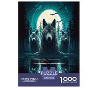 Lobo Puzzles Imposible,desafío for Adults Juego EduGatoivo 1000 Piezas Obra De Arte De Juego De para Adultos Y Niños Mayores De 12 Años 70x50cm/1000pcs