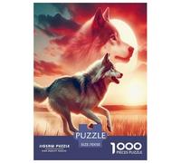 Lobo Puzzles Imposible,desafío para Adultos Entretenimiento Creativo 1000 Piezas Obra De Arte De Juego De para Adultos Y Niños Mayores De 12 Años 70x50cm/1000pcs