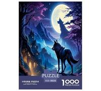 Lobo Puzzles Imposible,desafío para Adultos Entretenimiento Creativo 1000 Piezas Obra De Arte De Juego De para Adultos Y Niños Mayores De 12 Años 38x26cm/1000pcs
