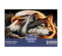 Lobo Puzzles Imposible,desafío para Adultos Juego EduGatoivo 1000 Piezas Obra De Arte De Juego De para Adultos Y Niños Mayores De 12 Años 38x26cm/1000pcs