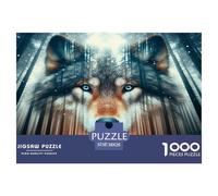 Lobo Puzzles Imposible,desafío para Adultos Juego EduGatoivo 1000 Piezas Obra De Arte De Juego De para Adultos Y Niños A Partir De 12 Años 38x26cm/1000pcs