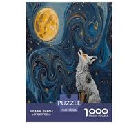 Lobo Puzzles Imposible,desafío para Adultos Juego EduGatoivo 1000 Piezas Obra De Arte De Juego De para Adultos Y Niños 38x26cm/1000pcs