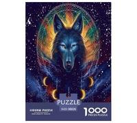 Lobo Puzzles Imposible,desafío para Adultos Juego EduGatoivo 1000 Piezas Obra De Arte De Juego De para Adultos Y Niños 38x26cm/1000pcs