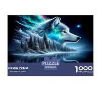 Lobo Puzzles Imposible,desafío para Adultos Juego EduGatoivo 1000 Piezas Obra De Arte De Juego De para Adultos Y Niños Mayores De 12 Años 38x26cm/1000pcs