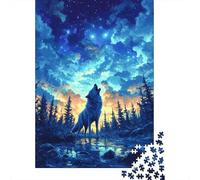 Lobo Puzzles Imposible,desafío para Adultos Juego EduGatoivo 1000 Piezas Obra De Arte De Juego De para Adultos Y Niños A Partir De 12 Años 1000pcs (75x50cm)