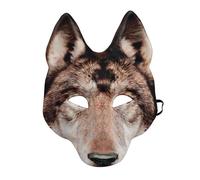 Lobo realista 3D con textura EVA, seguro, cómodo, para fiestas de Halloween, carnavales, lobo