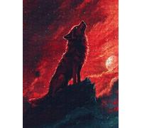 Lobo Rojo Puzzle 1000 Piezas, Rompecabezas Adultos Puzzle, Desafiante Puzzles de Decoración Juego de, Entretenimiento Juego Educativo para Toda la Familia, para Regalo Decoración BXHZW7-353