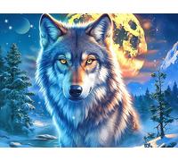 Lobo Rompecabezas 1000 Piezas Cartón para Niños Mayores 14 Años Bestias fantásticas Noches De Cita Antiestrés Pack Completo Detalle Único Original 1000 PCS
