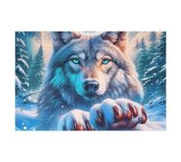 Lobo Rompecabezas 1000 Piezas Cartón para Parejas Criaturas celestiales espléndidas Actividad Tiempo Libre Terapia Relajación Decoración Salón Regalo Sorpresa 1000 PCS