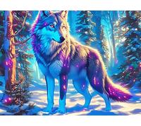 Lobo Rompecabezas 1000 Piezas Cartón para Principiantes Fauna Silvestre Juego Familiar Ejercita La Mente Garantía Reposición Piezas 1000 PCS