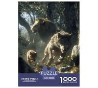 Lobo Rompecabezas 1000 Piezas Wild Animal - Desafío para Adultos, Impresión HD Mate, Decoración Mural, Caja Regalo, 38x26cm/1000pcs