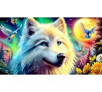 Lobo Rompecabezas de 1000 Piezas para Adultos - Cartón Reciclado - Decoración 38x52cm/1000pcs