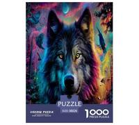 Lobo Rompecabezas De 1000 Piezas Puzzles para Adolescentes Y Niños Jigsaw Puzzles Juguete De Desafío,Puzzles Difíciles, 38x26cm/1000pcs