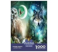 Lobo Rompecabezas Imposible,desafío for Adults Entretenimiento Creativo 1000 Piezas Obra De Arte De Juego De para Adultos Y Niños A Partir De 12 Años 70x50cm/1000pcs