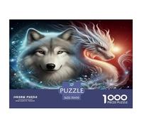 Lobo Rompecabezas Imposible,desafío for Adults Juego EduGatoivo 1000 Piezas Obra De Arte De Juego De para Adultos, Regalos A Partir De 14 Años 70x50cm/1000pcs