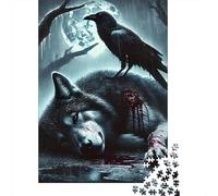 Lobo Rompecabezas Imposible,desafío for Adults Juego EduGatoivo 1000 Piezas Obra De Arte De Juego De para Adultos Y Niños A Partir De 12 Años 1000pcs (75x50cm)