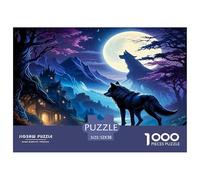 Lobo Rompecabezas Imposible,desafío for Adults Juego EduGatoivo 1000 Piezas Obra De Arte De Juego De para Adultos Y Niños A Partir De 12 Años 52x38cm/1000pcs