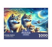 Lobo Rompecabezas Imposible,desafío para Adultos Juego EduGatoivo 1000 Piezas Obra De Arte De Juego De para Adultos Y Niños Mayores De 12 Años 38x26cm/1000pcs