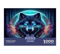 Lobo Rompecabezas Imposible,desafío para Adultos Juego EduGatoivo 1000 Piezas Obra De Arte De Juego De para Adultos, Regalos A Partir De 14 Años 52x38cm/1000pcs
