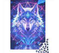 Lobo Rompecabezas Imposible,desafío para Adultos Juego EduGatoivo 1000 Piezas Obra De Arte De Juego De para Adultos Y Niños Mayores De 12 Años 1000pcs (75x50cm)