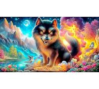 Lobo Rompecabezas para Adultos: 1000 Piezas de Cartón Reciclado para Decoración 38x52cm/1000pcs