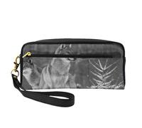 Lobo Salvaje Impreso., Bolsa de Maquillaje Bolsa de cosméticos Bolsa de Aseo de Viaje portátil Estuche de Cuero para Mujeres y niñas