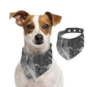 Lobo Salvaje Impreso,Pañuelos de algodón para Perros, Bufandas Ajustables para Mascotas,S