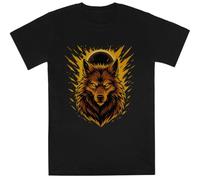 Lobo Soberano Eclipse Kids Black tee Camiseta De Manga Corta para Niños Kids Black tee Children Short Sleeve T-Shirt