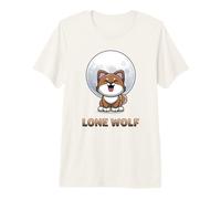 Lobo Solitario Lindo Adorable Lobo Kawaii Animales Camiseta Premium