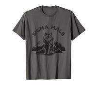 Lobo Solitario Naturaleza Montañas Individualista Sigma Male Camiseta