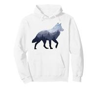 Lobo Solitario sobrevive al Arte de la Silueta de la montaña Sudadera con Capucha
