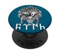 Lobo Tengri Antigua Inscripción Turco Espiritual PopSockets PopGrip Adhesivo