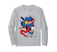 Lobo trippy psicodélico y arte del tercer ojo Manga Larga