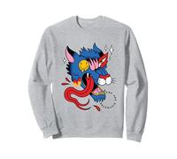 Lobo trippy psicodélico y arte del tercer ojo Sudadera