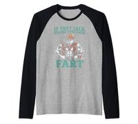 Lobo Vaquero sarcástico Diciendo si Hablan Pedos Mujeres Hombres Camiseta Manga Raglan