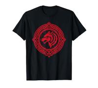 Lobo Vikingo nórdico Nudo Celta mitología Guerrero Camiseta