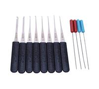 Loboo Idea Broken Key Extractor Set Home Depot Cerrajería Herramienta Extracción Ganchos LockPick (12 piezas, Negro)