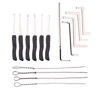 Loboo Idea Broken Key Extractor Set Home Depot Cerrajería Herramienta Extracción Ganchos LockPick (15 piezas, Negro)