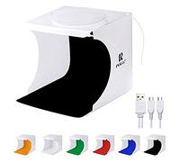 Loboo Idea Caja portátil para Estudio fotográfico, Kit de Tienda de campaña portátil para fotografía para Joyas y artículos pequeños con 2 Paneles LED y 6 Fondos de Colores