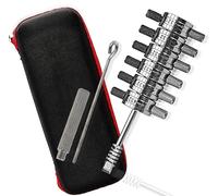 Loboo Idea Ford Tibbie - Herramienta de mano para ganzúas y decodificadores, 6 cilindros, herramientas de ganzúa, cerradura automotriz, herramientas de cerrajería con estuche de cuero (Ford Tibbie