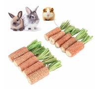 Loboo Idea Juguete masticable para hámster, mazorca de maíz, zanahoria, para mascotas pequeñas, loros (verde, tamaño pequeño)