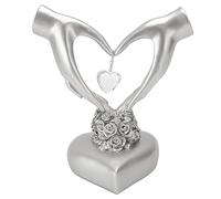 Loboo Idea Romantic Heart Gesture Decoration Resin Sculpture for Wedding and Bedroom Living Room (BS20620)