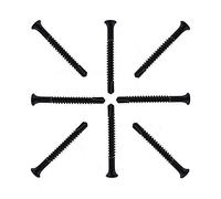 Loboo Idea Tornillos para Extractor de Cilindros/zócalo hexagonales de Cola de Milano autorroscante y autoperforante, 10 Piezas/Paquete (Tornillos para Extractor de Cilindros de 4,8 mm, Negro